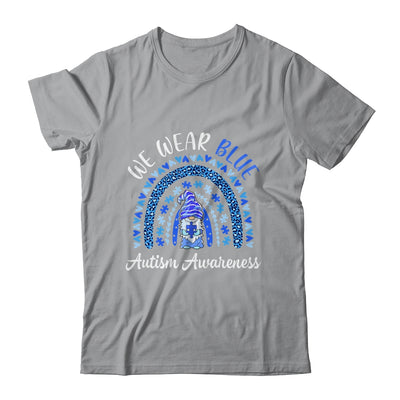 Autism Awareness We Wear Blue Rainbow Gnome Shirt & Hoodie | teecentury