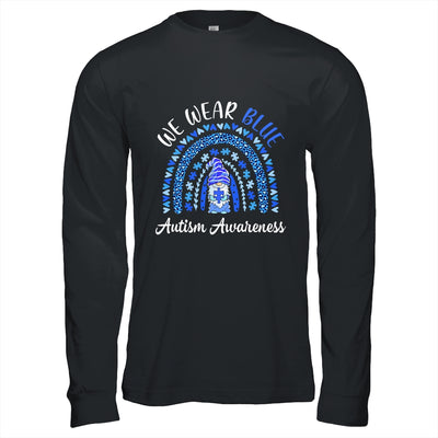 Autism Awareness We Wear Blue Rainbow Gnome Shirt & Hoodie | teecentury