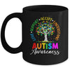 Autism Love Accept Support Autistic Autism Awareness Tree Mug | teecentury