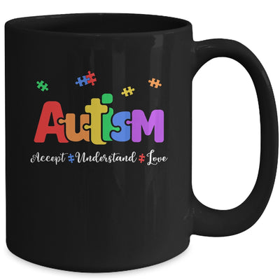 Autism Puzzle Accept Understand Love Autism Awareness Mug | teecentury