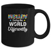 Autism Seeing The World Differently Upside Autism Awareness Mug Coffee Mug | Teecentury.com