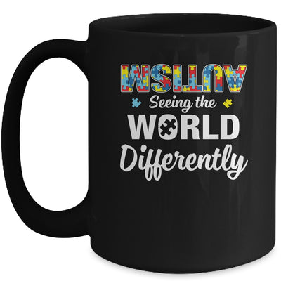 Autism Seeing The World Differently Upside Autism Awareness Mug Coffee Mug | Teecentury.com