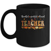 Autumn Fall Outfit Teacher Thankful Grateful Blessed Pumpkin Mug | teecentury