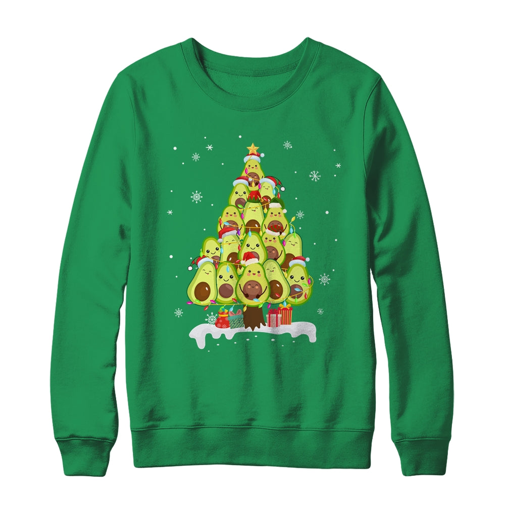Avocado Tree Christmas Light Funny Christmas Vegans Gifts T-Shirt & Sweatshirt | Teecentury.com