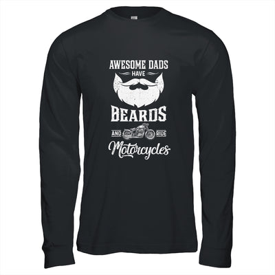 Awesome Dads Have Beards And Ride Motorcycles Best Biker Dad T-Shirt & Hoodie | Teecentury.com