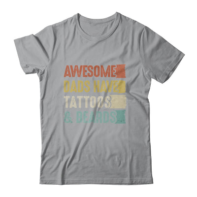 Awesome Dads Have Tattoos And Beards Fathers Day Vinage Shirt & Hoodie | teecentury