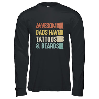 Awesome Dads Have Tattoos And Beards Fathers Day Vinage Shirt & Hoodie | teecentury