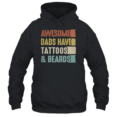 Awesome Dads Have Tattoos And Beards Fathers Day Vinage Shirt & Hoodie | teecentury