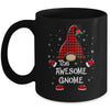 Awesome Gnome Buffalo Plaid Matching Christmas Pajama Gift Mug Coffee Mug | Teecentury.com