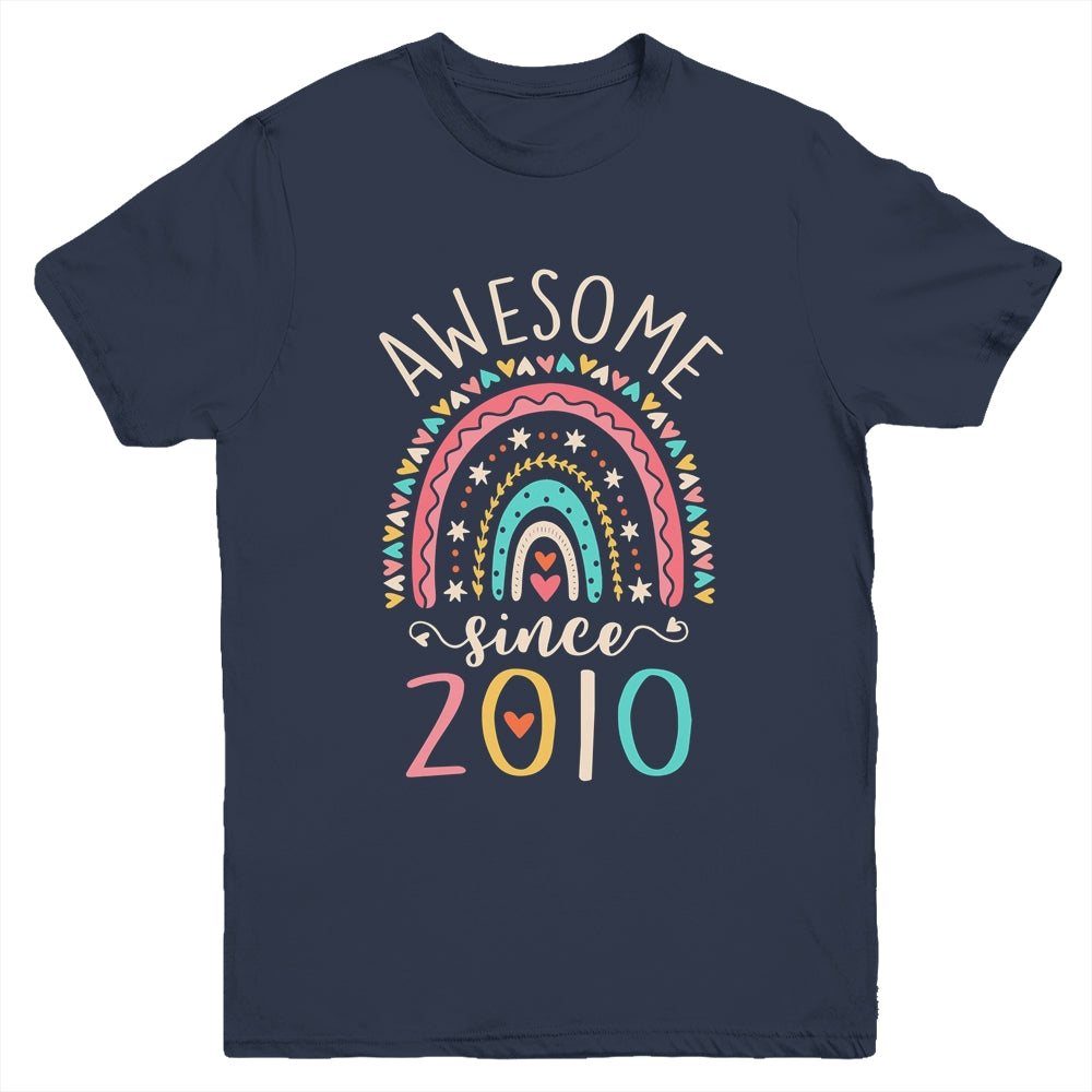 Awesome Since 2010 12th Birthday Rainbow Born In 2010 Youth Shirt | teecentury