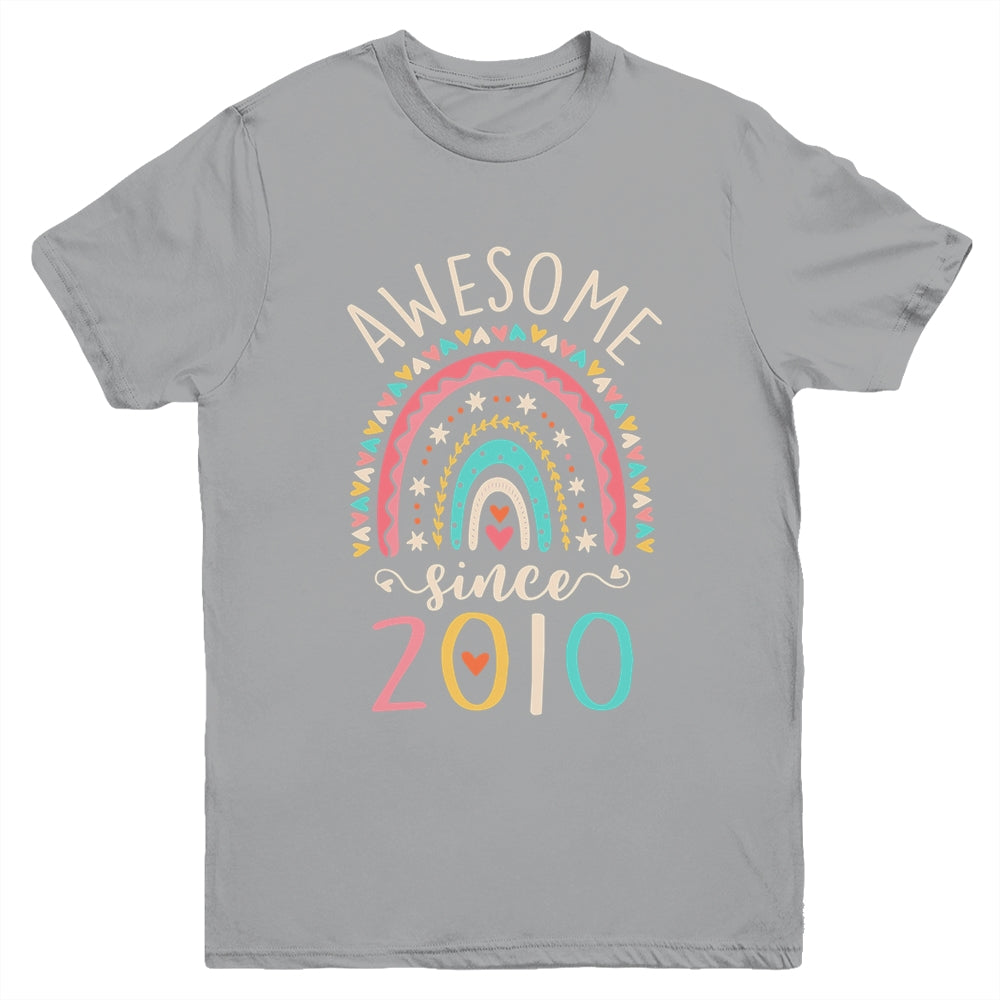 Awesome Since 2010 12th Birthday Rainbow Born In 2010 Youth Shirt | teecentury