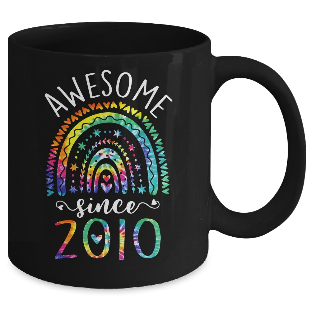 Awesome Since 2010 12th Birthday Rainbow Girl Tie Dye Mug | teecentury