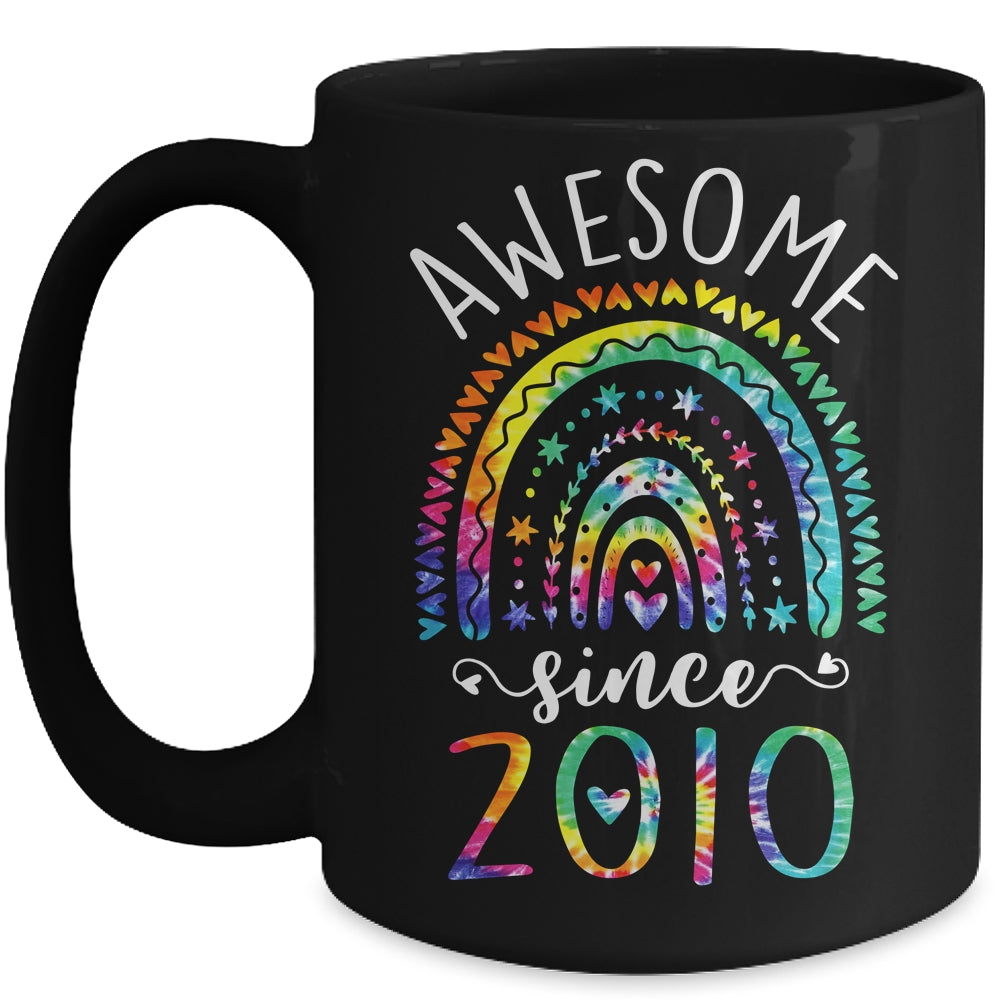 Awesome Since 2010 12th Birthday Rainbow Girl Tie Dye Mug | teecentury