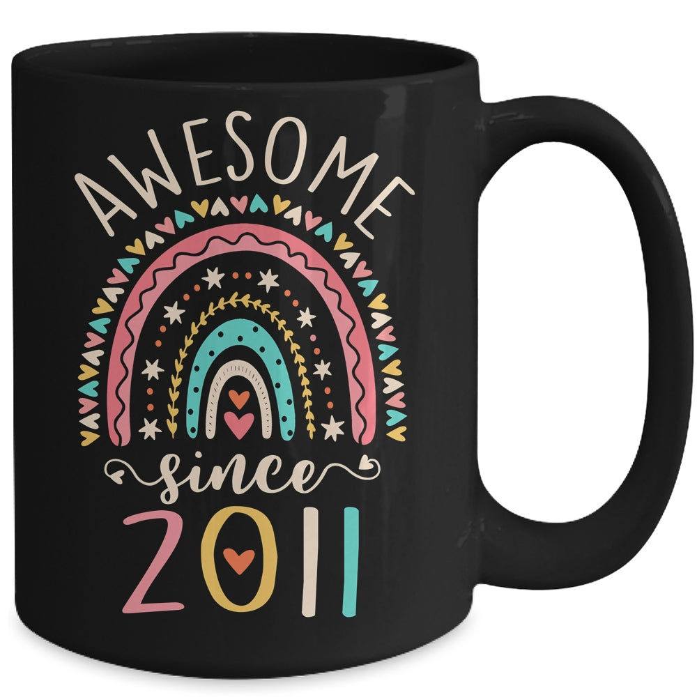 Awesome Since 2011 11th Birthday Rainbow Born In 2011 Mug | teecentury