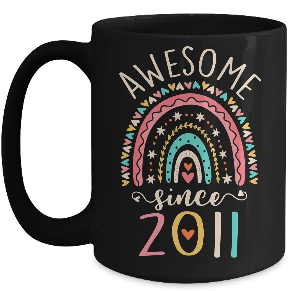 Awesome Since 2011 11th Birthday Rainbow Born In 2011 Mug | teecentury