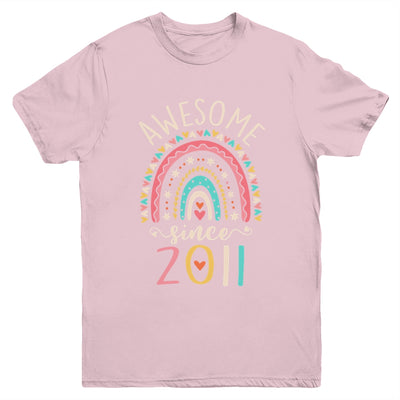 Awesome Since 2011 11th Birthday Rainbow Born In 2011 Youth Shirt | teecentury
