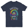 Awesome Since 2011 11th Birthday Rainbow Girl Tie Dye Youth Shirt | teecentury