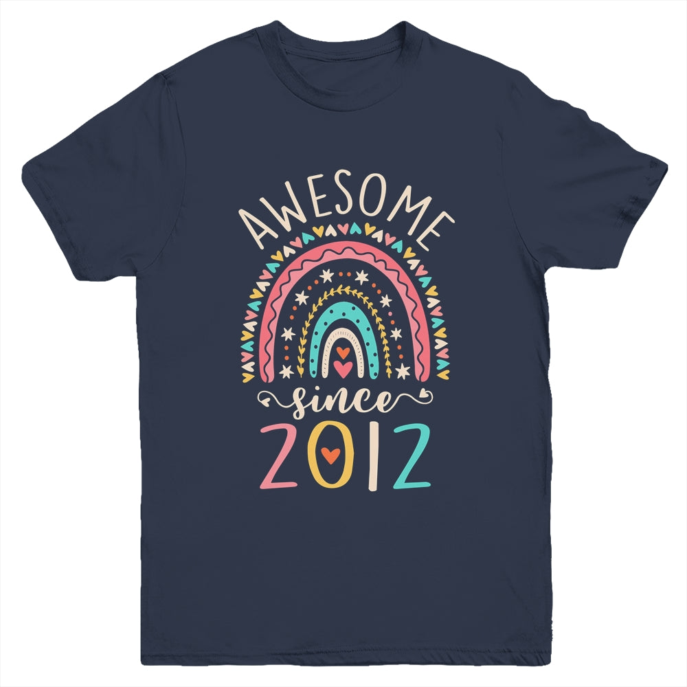 Awesome Since 2012 10th Birthday Rainbow Born In 2012 Youth Shirt | teecentury