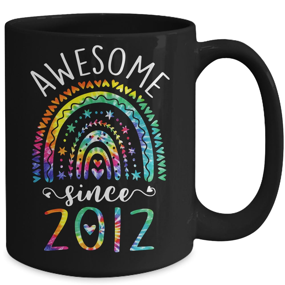 Awesome Since 2012 10th Birthday Rainbow Girl Tie Dye Mug | teecentury