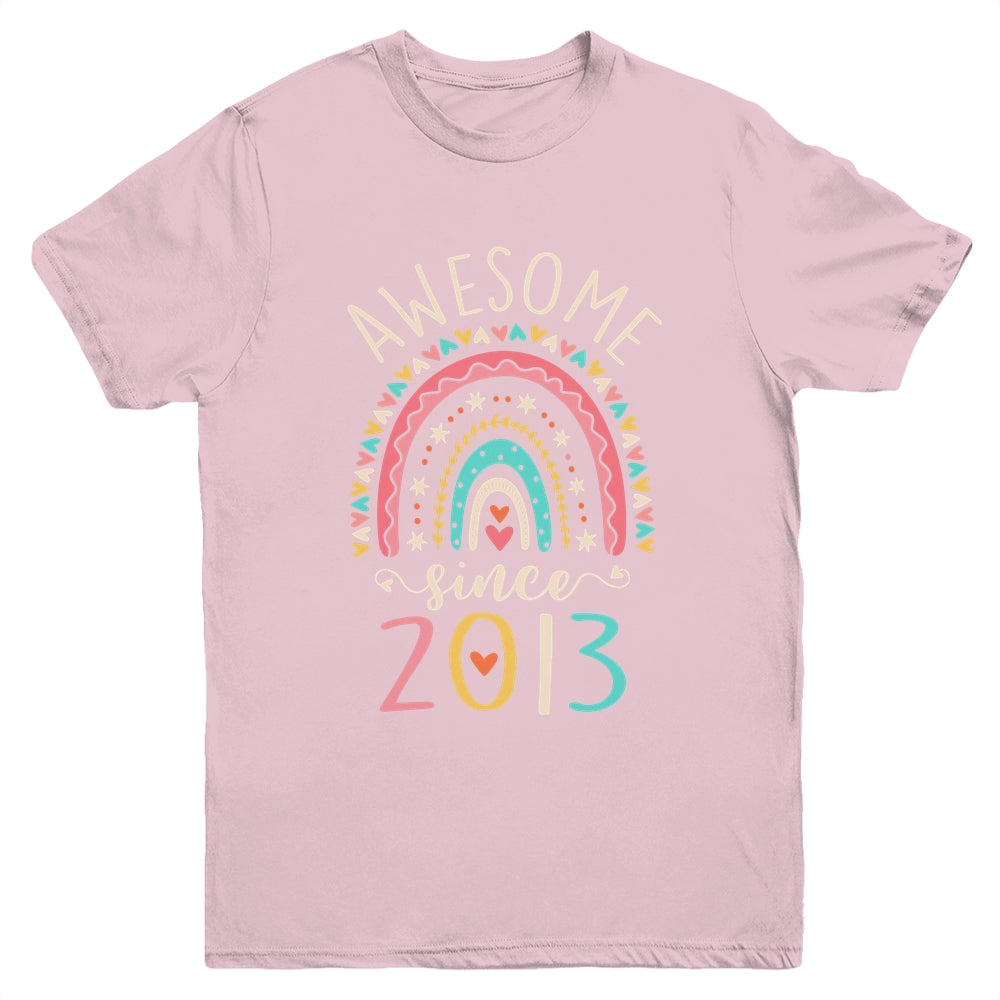 Awesome Since 2013 9th Birthday Rainbow Born In 2013 Youth Shirt | teecentury