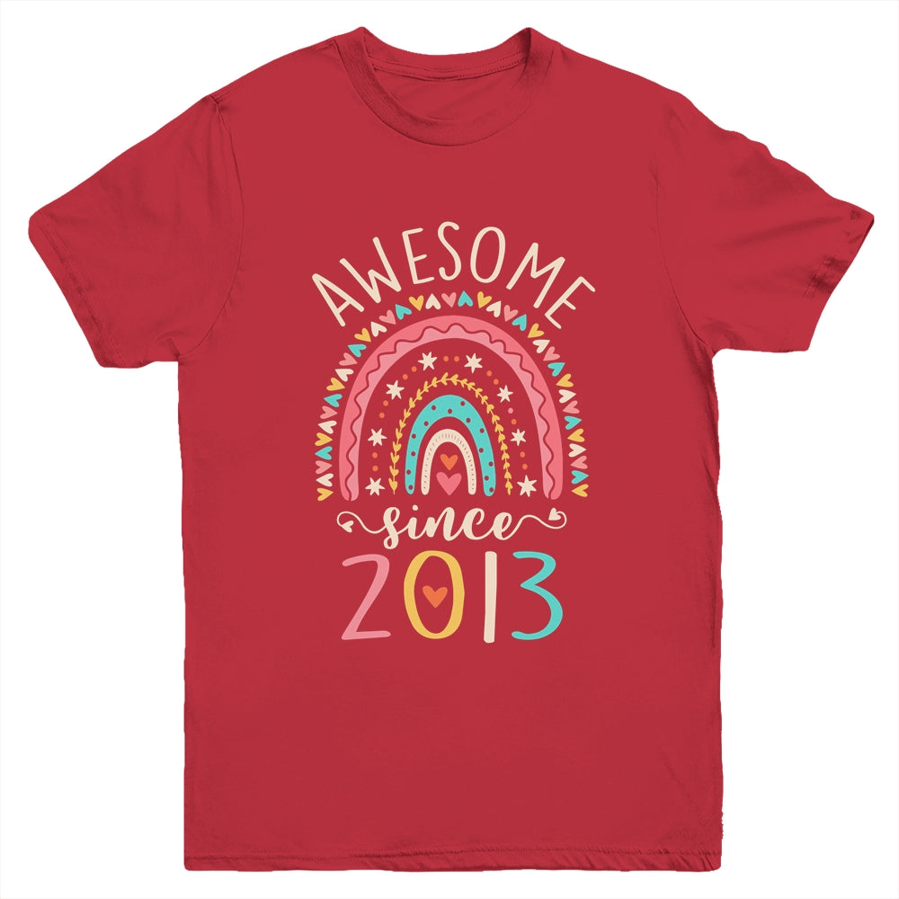 Awesome Since 2013 9th Birthday Rainbow Born In 2013 Youth Shirt | teecentury