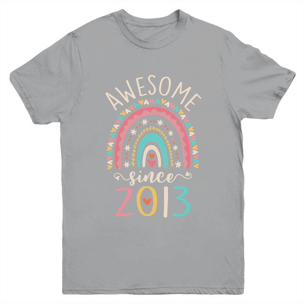 Awesome Since 2013 9th Birthday Rainbow Born In 2013 Youth Shirt | teecentury