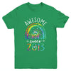 Awesome Since 2013 9th Birthday Rainbow Girl Tie Dye Youth Shirt | teecentury