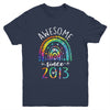 Awesome Since 2013 9th Birthday Rainbow Girl Tie Dye Youth Shirt | teecentury