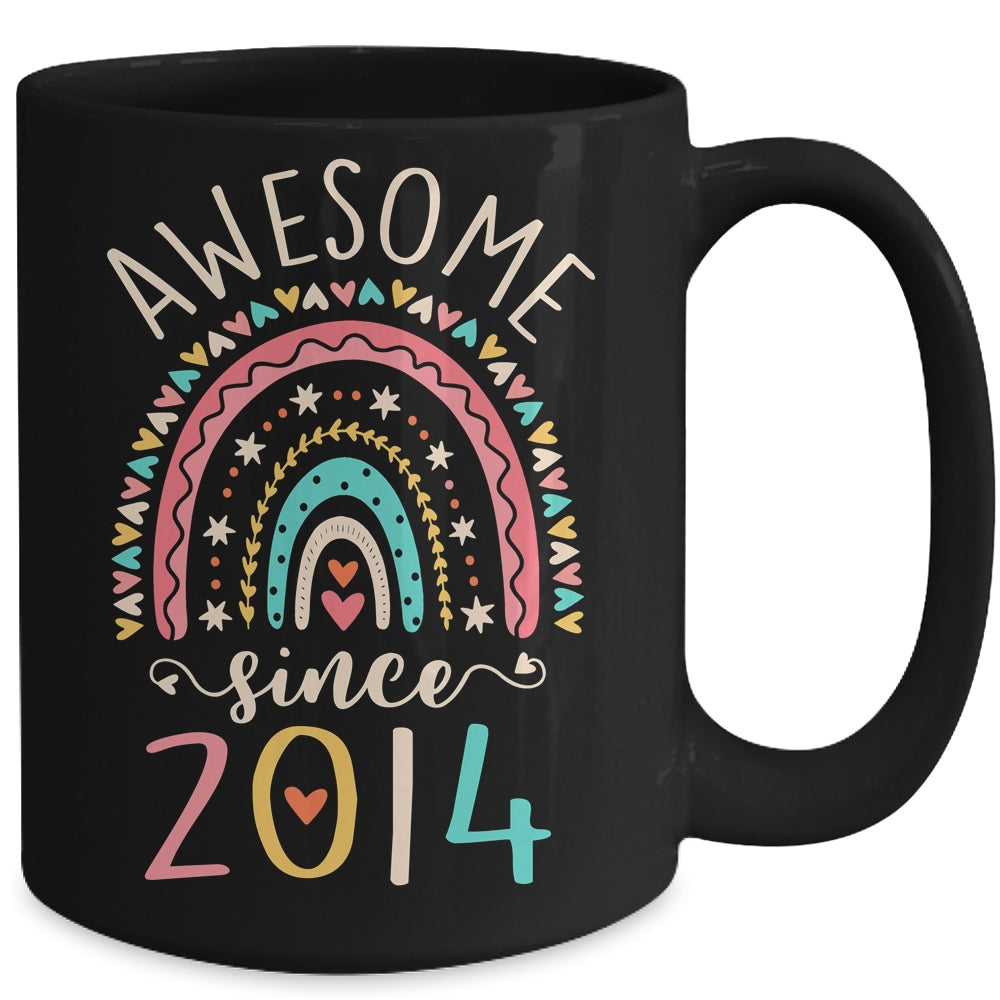 Awesome Since 2014 8th Birthday Rainbow Born In 2014 Mug | teecentury