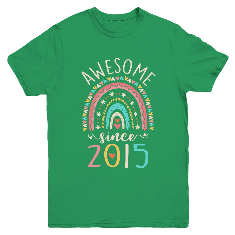 Awesome Since 2015 7th Birthday Rainbow Born In 2015 Youth Shirt | teecentury