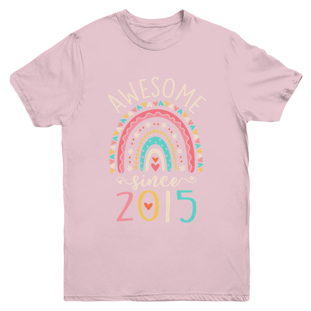 Awesome Since 2015 7th Birthday Rainbow Born In 2015 Youth Shirt | teecentury
