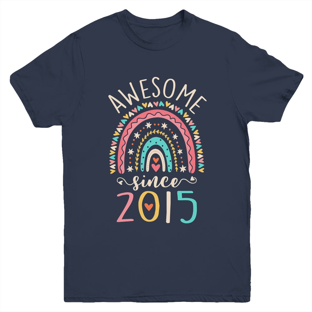 Awesome Since 2015 7th Birthday Rainbow Born In 2015 Youth Shirt | teecentury