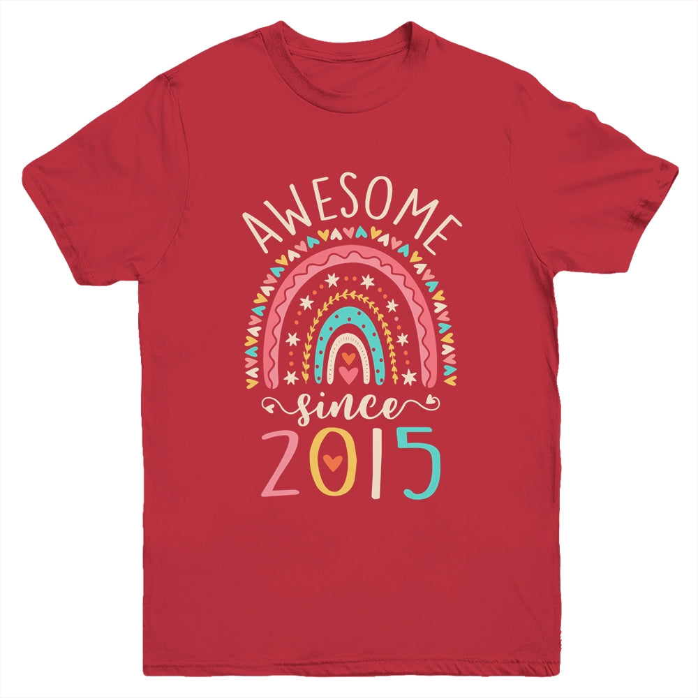 Awesome Since 2015 7th Birthday Rainbow Born In 2015 Youth Shirt | teecentury