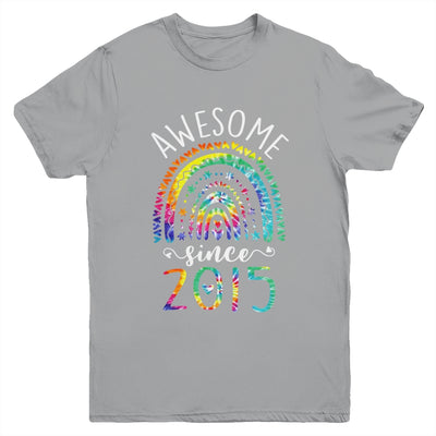 Awesome Since 2015 7th Birthday Rainbow Girl Tie Dye Youth Shirt | teecentury