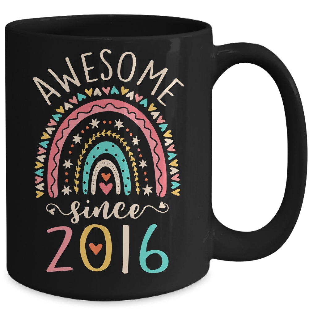 Awesome Since 2016 6th Birthday Rainbow Born In 2016 Mug | teecentury