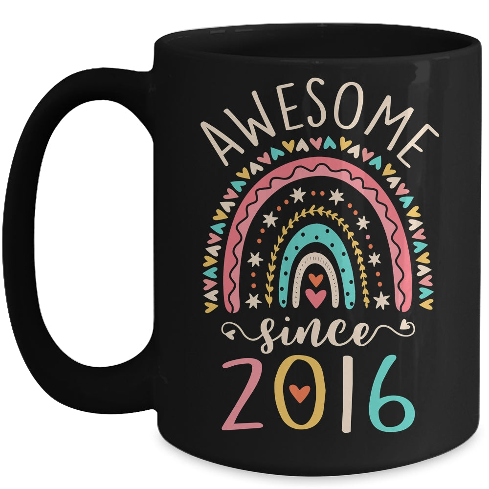 Awesome Since 2016 6th Birthday Rainbow Born In 2016 Mug | teecentury