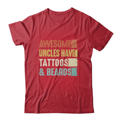 Awesome Uncles Have Tattoos And Beards Fathers Day Vinage Shirt & Hoodie | teecentury