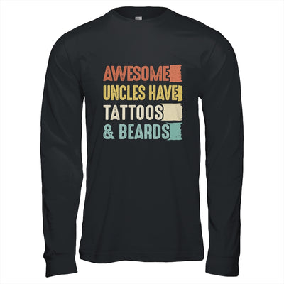 Awesome Uncles Have Tattoos And Beards Fathers Day Vinage Shirt & Hoodie | teecentury