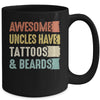 Awesome Uncles Have Tattoos And Beards Fathers Day Vinage Mug | teecentury