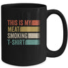 BBQ Smoker Themed Retro Vintage My Meat Smoking Mug | teecentury