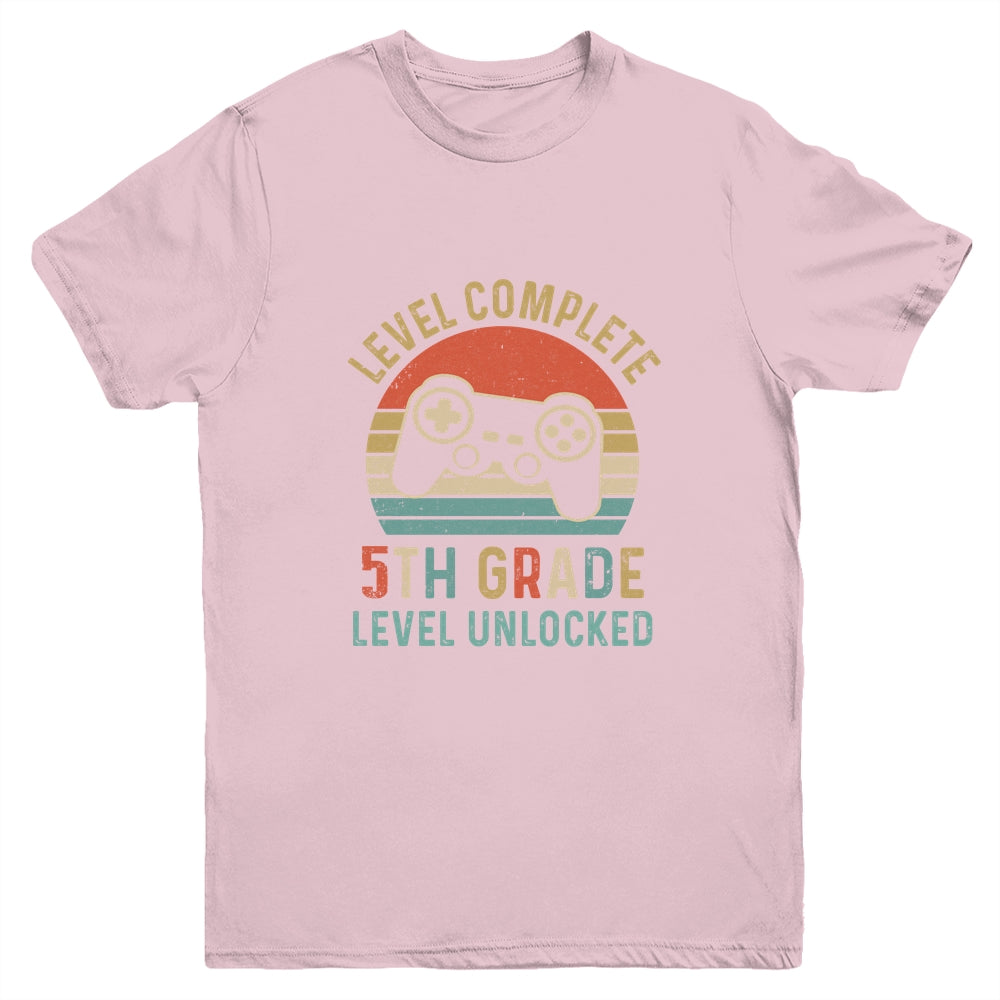 Back To School 2022 5th Grade Gamer Retro Gaming Youth Youth Shirt | Teecentury.com
