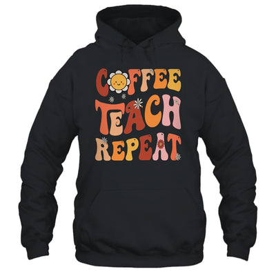 Back To School Coffee Teach Repeat Teacher Life Motivational Shirt & Hoodie | teecentury