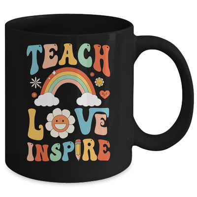 Back To School Teach Love Inspire Retro Teachers Mug | teecentury