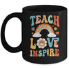 Back To School Teach Love Inspire Retro Teachers Mug | teecentury