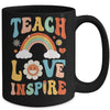 Back To School Teach Love Inspire Retro Teachers Mug | teecentury