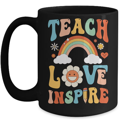 Back To School Teach Love Inspire Retro Teachers Mug | teecentury