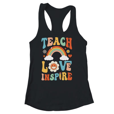 Back To School Teach Love Inspire Retro Teachers Shirt & Tank Top | teecentury