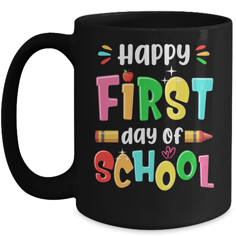 Back To School Teachers Kids Child Happy First Day Of School Mug | teecentury