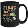 Back To School Vibes Happy First Day Of School For Teachers Mug | teecentury