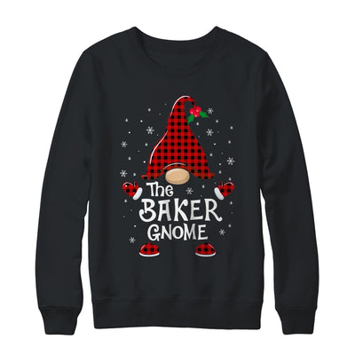 Baker Gnome Buffalo Plaid Matching Christmas Pajama Gift T-Shirt & Sweatshirt | Teecentury.com